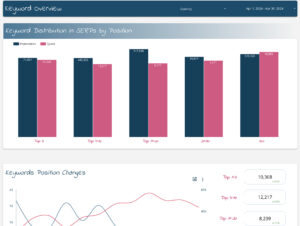 Keywords & URLs Rank Tracking Dashboard